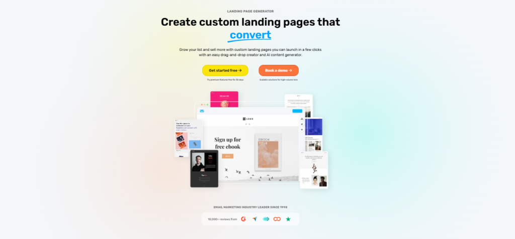 Landing Pages and Forms GetResponse