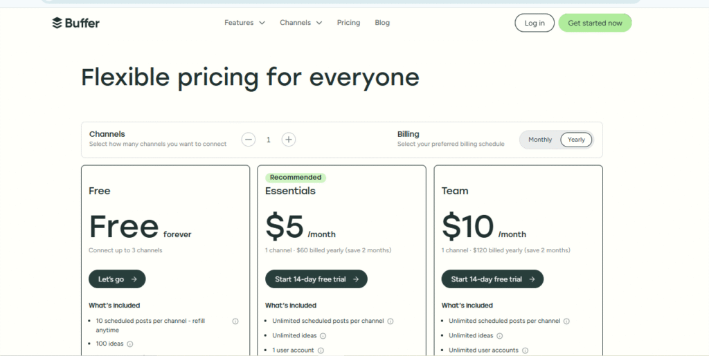 Pricing and Plans  Buffer